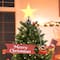 Animated Santa's Sleigh with Banner Tree Topper